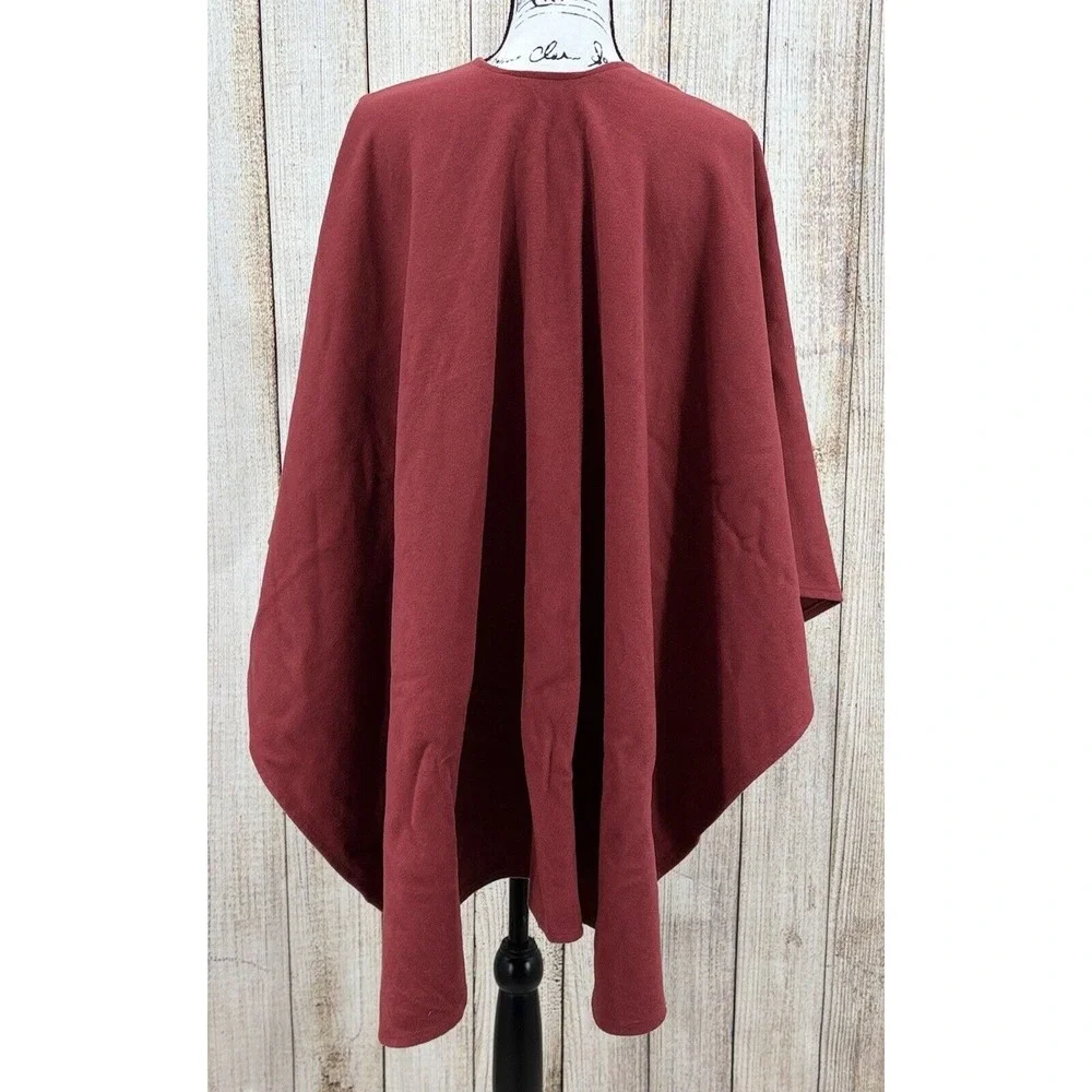 Vintage JIMMY HOURIHAN of Dublin Rust Red Wool Long Wool Walking Cape Irish Wrap